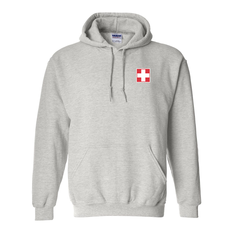 Men's  Switzerland National Football Soccer Team Gildan  Heavy Blend Hooded Sweatshirt